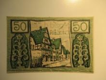 Foreign Currency: 1922 Germany 50 Pfennig Notgeld (UNC)