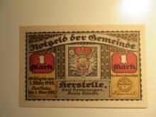 Foreign Currency: 1922 Germany 1 Mark Notgeld (UNC)