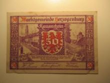 Foreign Currency: 1920 Austria 50 Heller Notgeld (UNC)