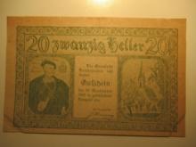 Foreign Currency: Austria 20 Heller Notgeld (UNC)
