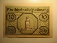 Foreign Currency: 1921 Austria 10 Heller Notgeld (UNC)