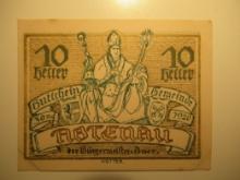 Foreign Currency: 1920 Austria 10 Heller Notgeld (UNC)