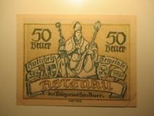 Foreign Currency: 1920 Austria 50 Heller Notgeld (UNC)