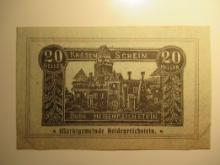 Foreign Currency: 1920 Austria 20 Heller Notgeld (UNC)