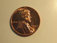 US Coins: 1xBU/Clean 1957 Wheat penny