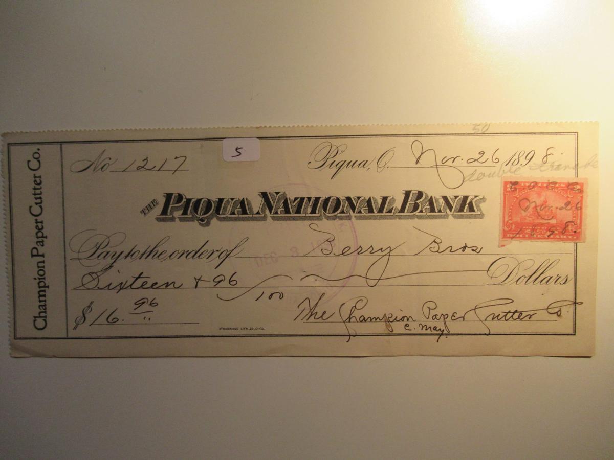 1898 Banking note