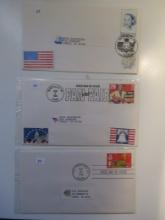 3 Envelopes with First Day Stamped