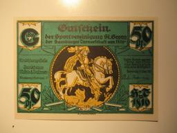 Foreign Currency: 1921 Germany 50 Pfennig Notgeld (UNC)