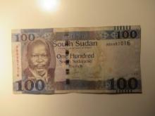 Foreign Currency: South Sudan 100 Pounds