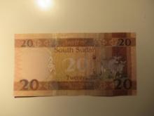 Foreign Currency: South Sudan 20 Pounds