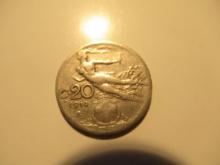 Foreign Coins: 1914 (WWI)  Italy 20 Centesimo