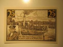 Foreign Currency: 1922 Germany 25 Pfennig Notgeld (UNC)