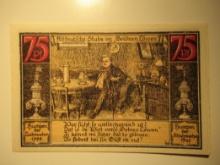 Foreign Currency: 1922 Germany 75 Pfennig Notgeld (UNC)