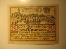 Foreign Currency: 1920 Austria 10 Heller Notgeld (UNC)