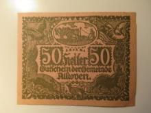 Foreign Currency: 1922 Austria 50 Heller Notgeld (UNC)