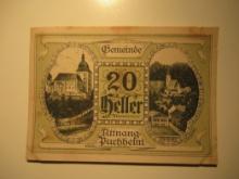 Foreign Currency: 1920 Austria 20 Heller Notgeld (UNC)