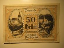 Foreign Currency: 1920 Austria 50 Heller Notgeld (UNC)