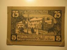Foreign Currency: 1920 Austria 75 Heller Notgeld (UNC)