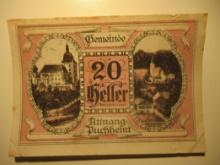 Foreign Currency: 1920 Austria 20 Heller Notgeld (UNC)