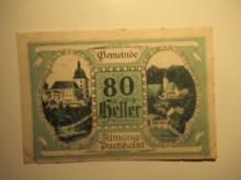 Foreign Currency: 1920 Austria 80 Heller Notgeld (UNC)