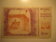 Foreign Currency: 1920 Austria 20 Heller Notgeld (UNC)