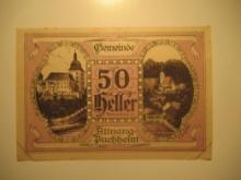 Foreign Currency: 1921 Austria 50 Heller Notgeld (UNC)