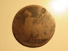 1860 Great Britain 1/2 Penny (Queen Victoria Era)
