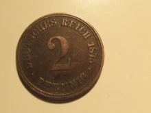 1875 Germany 2 Pfennig