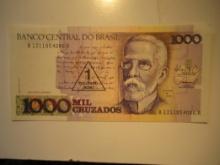 Foreign Currency: Brazil 1,000 Cuzados (Crisp)