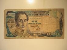 Foreign Currency: Colombia 1,000 Pesos