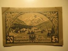 Foreign Currency: 1920 Austria 20 Heller Notgeld (UNC)