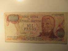 Foreign Currency: Argentina 1,000 Pesos