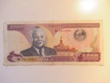 Foreign Currency: Laos 5,000 Kip