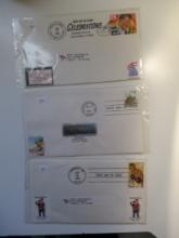 3 Envelopes with First Day Stamped