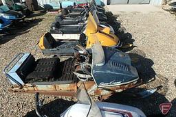 1960s Sno Cruiser 207E snowmobile, OMC gas engine, missing flywheel; parts sled, does not run