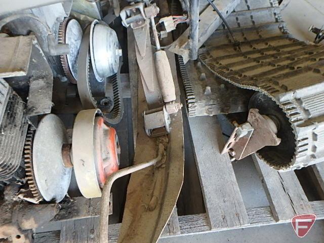 John Deere snowmobile parts: motor, track, skis, clutch, shields, steering
