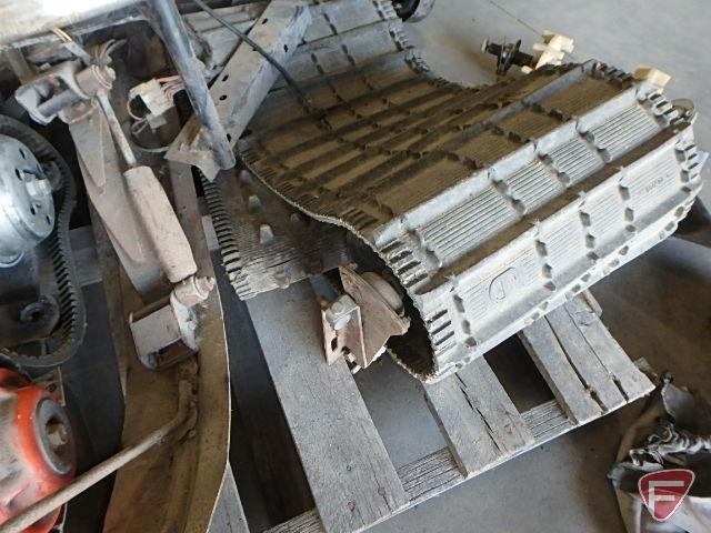 John Deere snowmobile parts: motor, track, skis, clutch, shields, steering