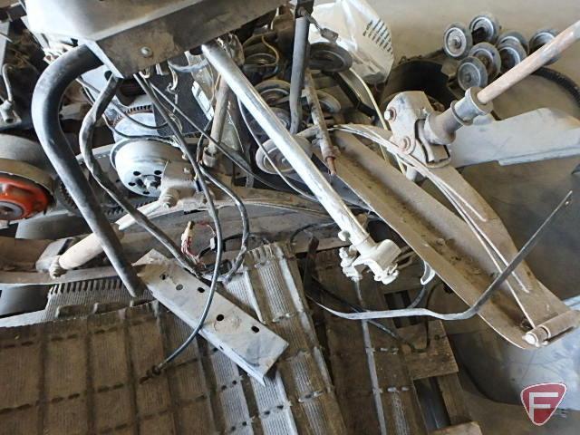 John Deere snowmobile parts: motor, track, skis, clutch, shields, steering