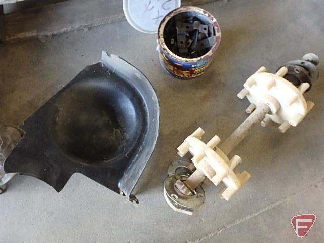 John Deere snowmobile parts: motor, track, skis, clutch, shields, steering