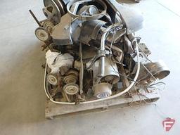 John Deere snowmobile parts: motor, track, skis, clutch, shields, steering