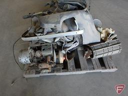 John Deere snowmobile parts: motor, track, skis, clutch, shields, steering