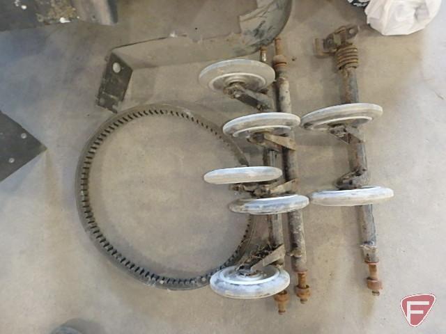 John Deere snowmobile parts: motor, track, skis, clutch, shields, steering