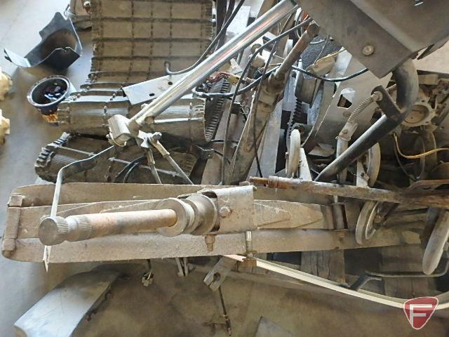 John Deere snowmobile parts: motor, track, skis, clutch, shields, steering