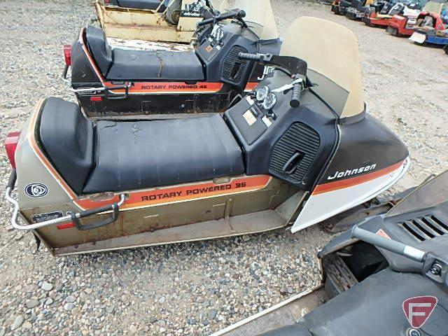 1975 Johnson rotary powered 35 snowmobile, 528cc, model: J255-RC, SN: 040088