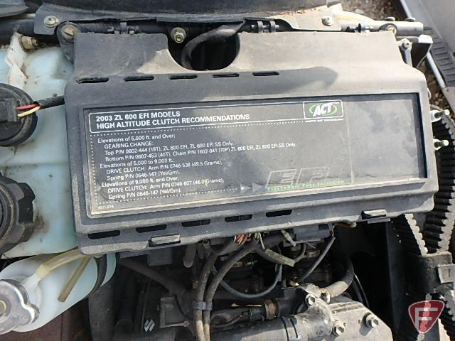 2003 Arctic Cat ZL 600 smart shock US snowmobile, 599cc 110HP 2-cylinder engine