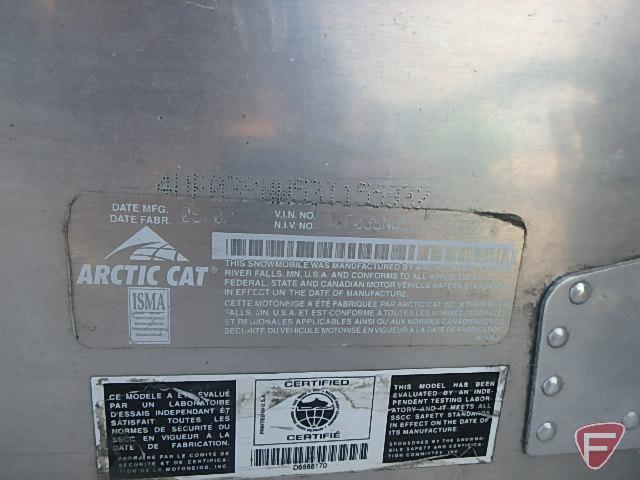 2003 Arctic Cat ZL 600 smart shock US snowmobile, 599cc 110HP 2-cylinder engine