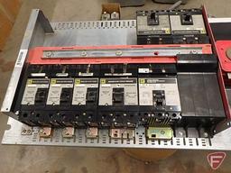 Sq.D panel board with breakers
