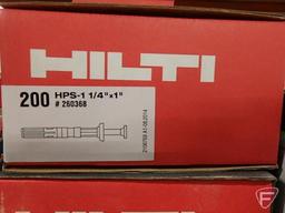 Lead and nylon nail-in anchors.. 2200 Hilti HPS-1.25 x 1in assorted others