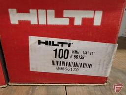 Lead and nylon nail-in anchors.. 2200 Hilti HPS-1.25 x 1in assorted others