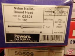 Lead and nylon nail-in anchors.. 2200 Hilti HPS-1.25 x 1in assorted others